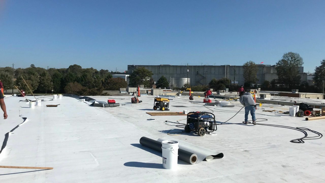 Commercial roofing work in Toledo, OH