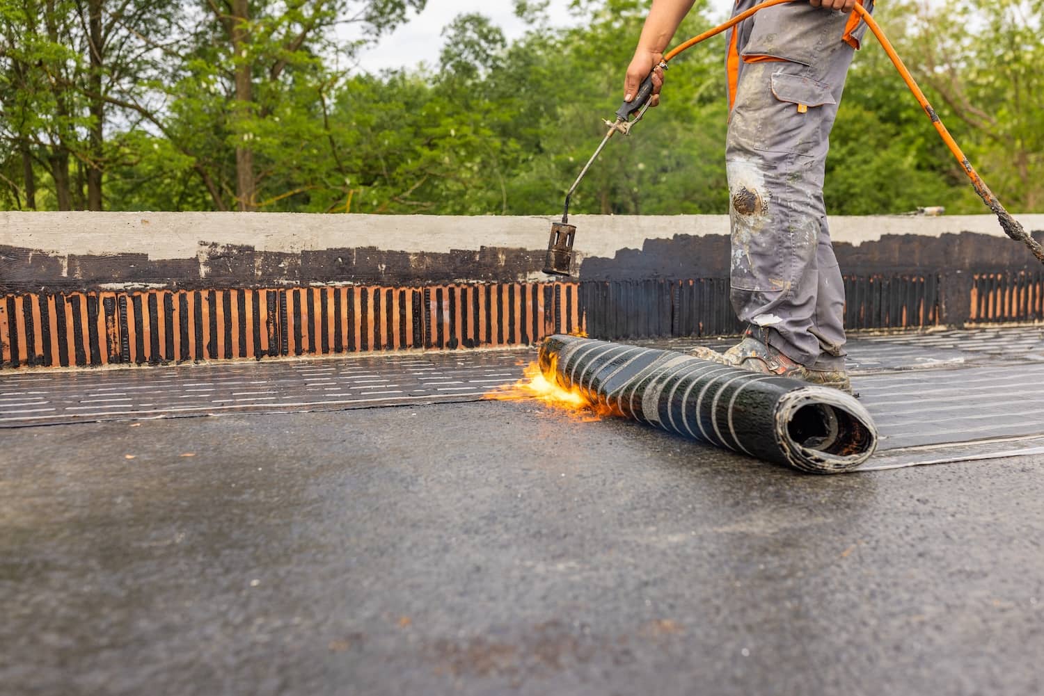 Commercial roofing work in Toledo, OH